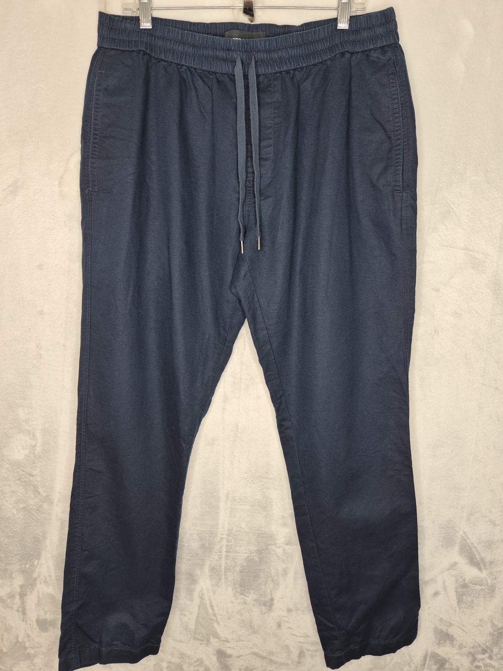 Rodd & Gunn Linen Cotton Elastic Waist Drawstring Pants Navy Blue Mens XL